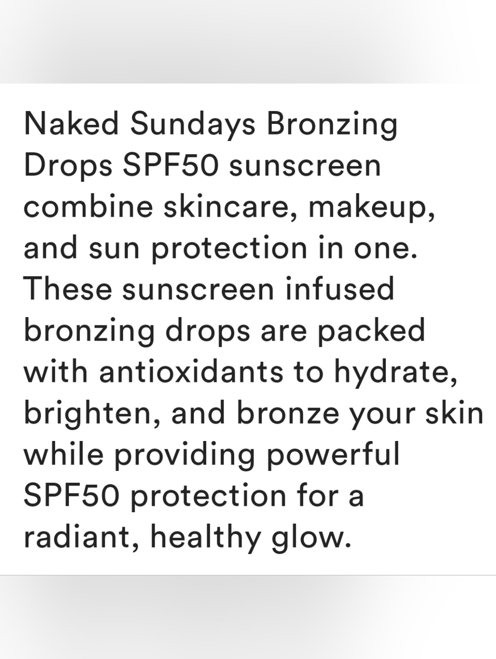 Naked Sundays Mineral Glow Serum Drops- Bronze- SPF 50 - Picture 5 of 5
